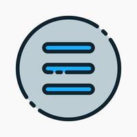 Design Illustration graphic of hamburger icon with colored outline style. Suitable for UI, mobile design, web design, etc. vector