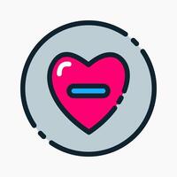 Design Illustration graphic of declining health icon with colored outline style. Suitable for UI, mobile design, web design, etc. vector