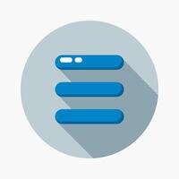 Design Illustration graphic of hamburger icon with flat style. Suitable for UI, mobile design, web design, etc. vector