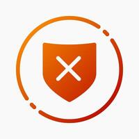 Design Illustration graphic of unprotected icon with gradient style. Suitable for UI, mobile design, web design, etc. vector