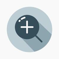 Design Illustration graphic of zoom in icon with flat style. Suitable for UI, mobile design, web design, etc. vector