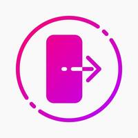 Design Illustration graphic of logout icon with gradient style. Suitable for UI, mobile design, web design, etc. vector