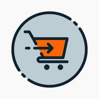 Design Illustration graphic of checkouts icon with colored outline style. Suitable for UI, mobile design, web design, etc. vector