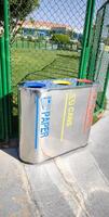 Modern container for separate waste collection at the resort. an ecological approach photo