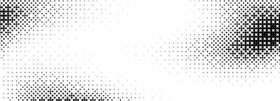 Pixelated bitmap texture. Black dither pattern wallpaper. Abstract glitch gradient pattern. 8 bit game background. Wide raster screen backdrop. Halftone pixel art illustration vector