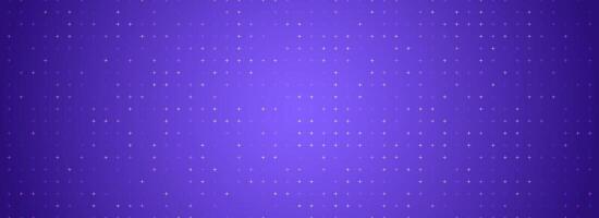 Purple glowing dotted grid background. Dotted tech square network backdrop. Abstract checkered dashboard pattern for science, technology, business, healthcare, medicine design template. vector