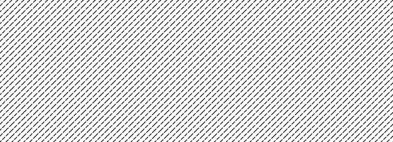 Seamless diagonal dash line pattern. Repeated slash dashed lines background. Black and white angled linear wallpaper. Abstract tilted slanted stripes backdrop. Repeating oblique strip texture vector