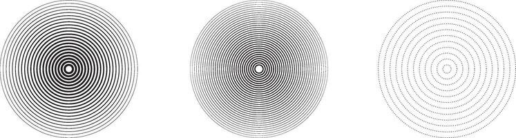 Radar icon set. Sonar sound waves. Radio, radar, scan, signal, radial line, and circle design elements vector