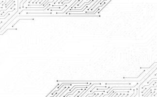 Abstract digital white background with technology circuit board texture. Cpu microchip, computer motherboard, ai processor and digital microchip semiconductor concept vector