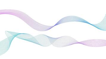 Colorful smooth wave blend lines isolated on transparent background. Flowing wave lines. Technology, science, modern concept business lines vector