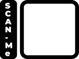 square frame scanme with font on left side vector