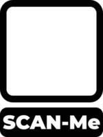 square frame scanme with font on bottom vector
