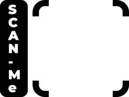 frame scanme with font on left side vector