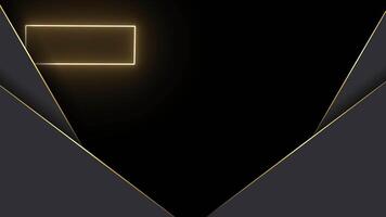 Animated Abstract luxury background with golden lines on black background with space text headline video