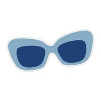 Sticker featuring various beach and summer-related items such as sunglasses. vector