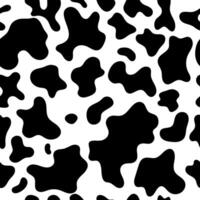 Abstract black cow print pattern or cow skin texture. vector