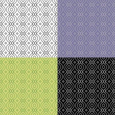 Set of arabic geometric SEAMLESS patterns with lines and rhombus. Ornates for decoration and printing on fabric. Design element. image