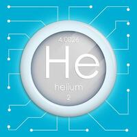 Realistic button with helium symbol. Chemical element is hydrogen. image isolated on white background vector