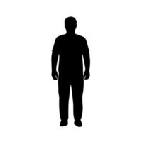 Silhouette of a man walking with natural motion. illustration suitable for movement concepts, physical activity, or pedestrian-related designs vector