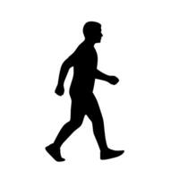 Silhouette of a man standing in a neutral position. Simple black design, ideal for concept of human figure, profile, or basic posture reference vector
