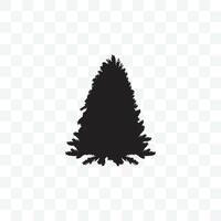Silhouette of a Coniferous Tree Illustration for Design Projects vector