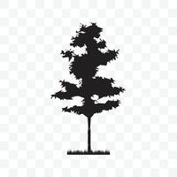 Silhouette of a Pine Tree Illustration for Design Projects vector