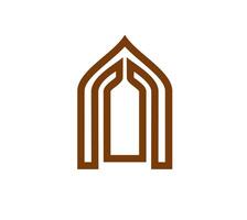 Niche arch icon of door or window for architecture vector