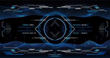 Sci Fi game screen frame, HUD aim target control vector