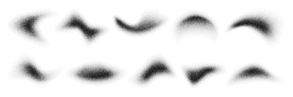 Noise grain dot brushes, sand and dust patterns vector