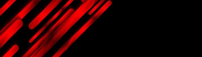 Vivid red glossy stripes geometric tech abstract background vector