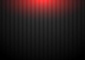 Black striped wall with red neon illumination abstract background vector
