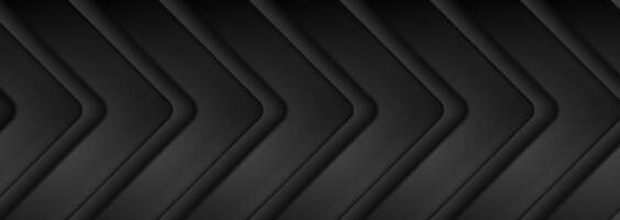 Black smooth arrows abstract technology background vector