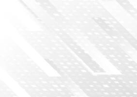 Grey abstract geometric tech art background vector