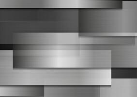 Abstract grey metallic striped texture technology background vector