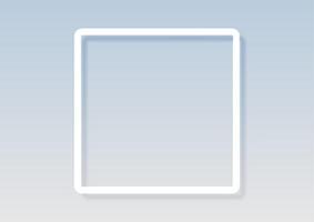 Grey blue square frame abstract neon tech background vector