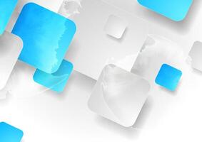 Grey and blue minimal grunge squares abstract geometric background vector