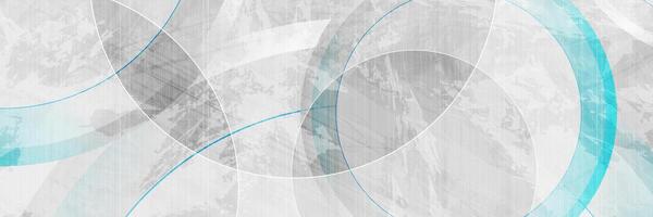Blue and grey grunge circles abstract tech background vector