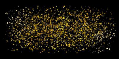 Golden and black shiny particles abstract grunge retro background vector