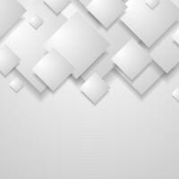 Light grey minimal paper squares abstract geometric background vector