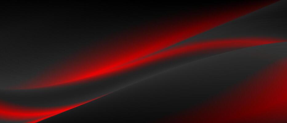 Abstract red black smooth blurred waves background