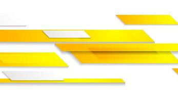 Yellow and white minimal abstract geometric tech background vector