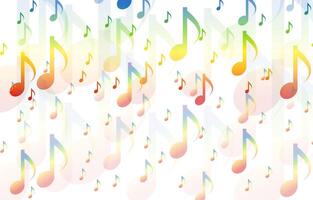 Multicolored abstract music background vector