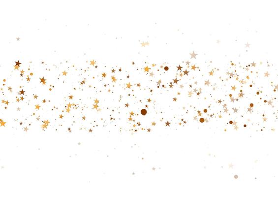 Golden stars and dots abstract art vintage background