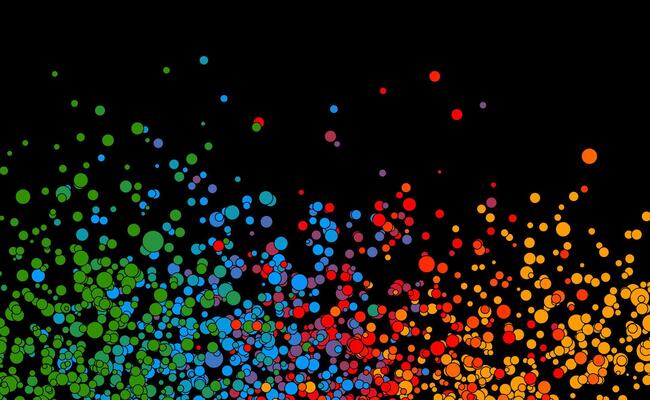 Colorful circle dots abstract tech geometric background