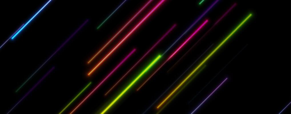 Bright neon lines abstract geometric tech background