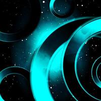 Abstract grunge retro geometric background with glossy rings vector