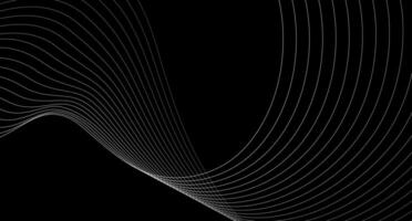 Grey abstract curved wavy lines vector