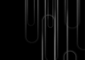 Abstract black background with grey silver smooth lines vector