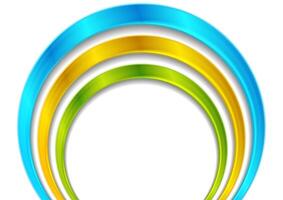 Colorful arches frame abstract concept geometric background vector