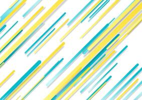 Blue yellow paper stripes abstract minimal geometric background vector